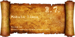 Makula Tímea névjegykártya